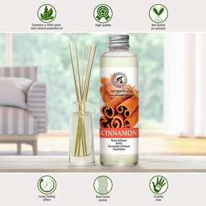 Recharge liquide pour diffuseur d'arômes Aromatika à la cannelle naturelle 200 ml, parfum d'ambiance longue durée pour diffuseur à bâtonnets - Product Image 3