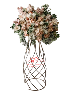 ที่วางดอกไม้สีทองสำหรับงานแต่งงานที่วางลูกบอลดอกไม้รูปทรงกลางโต๊ะมาใหม่2024 - Product Image 2