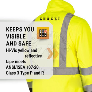 Veste de sécurité réfléchissante haute visibilité, nouvelle arrivée, prix raisonnable, matériau durable, best-seller, ANSI Classe 1, imperméable, avec logo. - Product Image 4