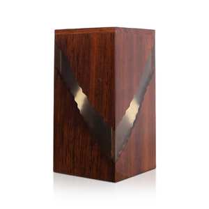 Caja de urna de mezcla de epoxi transparente y madera hecha a mano para cremación humana para urnas de palisandro para adultos Funeral - Product Image 4