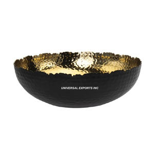 Cuenco decorativo de lujo para chocolate de metal, cuenco dulce martillado con acabado en negro y dorado, cuenco clásico elegante nuevo cuenco de chocolate elegante - Product Image 3