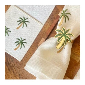 Rond de serviette en métal de la plus haute qualité et support Vintage Design maison Table rond de serviette décoratif pour fournitures de restaurant d'hôtel - Product Image 1