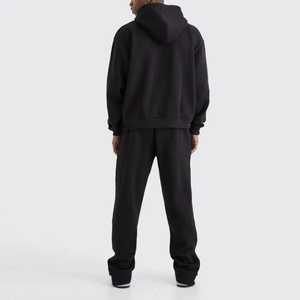 Survêtement unisexe personnalisé en coton épais 300 grammes, coupe oversize, respirant, avec taille élastique et motif uni - Product Image 2