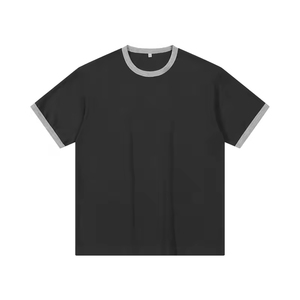 Camisetas Clásicas de Hombre con Ribete en Contraste, Marca Privada, Camisetas de Hombre al por Mayor, Fabricante Personalizado, Camisetas de Hombre 100% Algodón con Ribete en Contraste - Product Image 2
