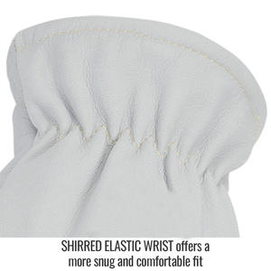 Guantes de conductor de cuero de piel de cabra de calidad superior Seguridad industrial Protección de manos Guantes de jardinería resistentes a la abrasión - Product Image 6