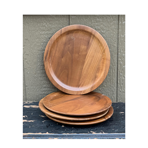 Plateau chargeur en bois d'acacia Assiette chargeur collation Pack décoration de mariage Plats à dîner en bois Plat à riz - Product Image 3