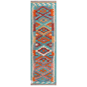 Alfombra Kilim de Maimana, Afganistán, 197 x 62 cm, Alfombras y Juegos de Alfombras - Product Image 1