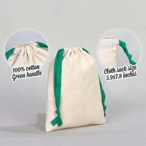 Green <b>Drawstring</b> Fabric <b>Pouch</b> 6W X 8H with Custom Logo Embroidery Screen Printing for Jewelry Packaging and Promotions - Product Image 3