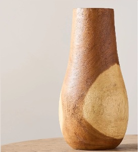 Meilleures ventes de bocaux en bois Mason pour la décoration de la table du salon, articles en bois massif, fleurs, bouteille d'ornement, décoration de la maison - Product Image 1