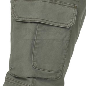 Pantalones Personalizados para Hombre, 100% Algodón, Corte Recto, 6 Bolsillos, Estilo Cargo Holgado con Logotipos Personalizados - Product Image 4