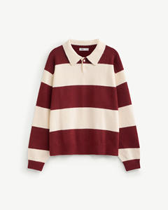 Camiseta de Manga Larga para Hombre, Sólida, Transpirable, Informal, de Rayón y Algodón, Tejido de Punto, Corte Holgado, Logotipo en el Cuello, Fabricada en Vietnam - Product Image 4