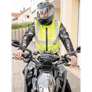 Gilet de moto haute visibilité avec autocollants et lumières réfléchissants pour la sécurité et la promotion - Product Image 4
