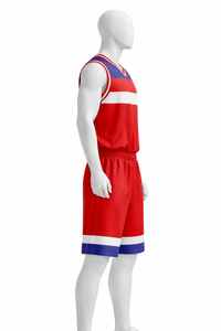 Maillot et short de basketball en maille respirante en polyester, évacuant l'humidité, couleurs, numéros et logo personnalisables, coupe athlétique, performance - Product Image 4