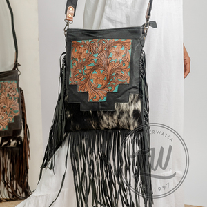 LW 2024 Vintage Bohemian Fashionable Leather Messenger Shoulder Bags Handmade Customizable Women Ladies Summer Winter Seasons - Product Image 6
