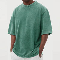 T-shirt en jersey uni de haute qualité, personnalisable avec logo, sérigraphié, coupe classique, pour homme, style vintage, lourd, respirant et écologique