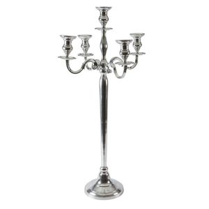 Modern <b>Silver</b> Three Arm Candelabra With Elegant Metallic Finish For Premium Home Decor Styling - Product Image 6