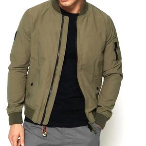 Chaqueta Bomber ajustada y elegante para hombre con logotipo personalizado 2025, ropa de abrigo de algodón de alta calidad, longitud larga, grosor fino, nueva condición OEM - Product Image 2
