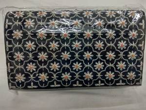 2025 à la mode femmes toile pochette avec fermeture éclair haut mode-avant Zari broderie Semi pierres précieuses perle chaîne perles décoration - Product Image 6