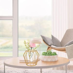 แจกันดอกไม้โลหะพรีเมี่ยมพร้อมขาตั้งเหมาะสำหรับช่อดอกไม้และให้เป็นของขวัญ - Product Image 2