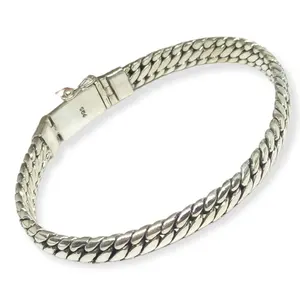 NY-CHB003-Sterling Silber Bali Ketten armband Klassisches Design Spezielles Geschenk Für Frauen Männer Unisex Ketten armband