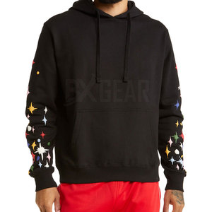 Sudadera con capucha para hombre con mangas estampadas y sensación acogedora hecha con tela suave perfecta para ropa informal diaria - Product Image 2