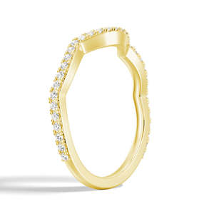 แหวนแต่งงานเพชรโมอิสซาไนต์ทรงกลม แหวนหมั้นเงินสเตอร์ลิง - Product Image 2