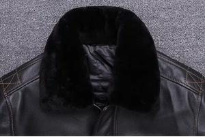 Chaqueta Bomber Unisex de Cuero Genuino de Piel de Vaca, con Revestimiento de Camuflaje, Cuello Redondo, Resistente al Viento e Impermeable, Estilo Urbano de Primavera - Product Image 6