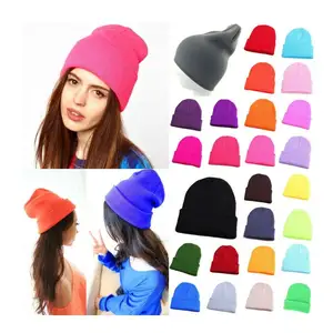 Mũ Len Dệt Kim Logo Tùy Chỉnh Bán Sỉ Cho Cả Nam Và Nữ Mũ Beanie Có Còng Ấm Áp Sang Trọng Mùa Đông Cho Nam Nữ