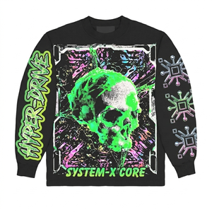 Premium cotton streetwear graphic print oversized fit urban fashion style 100% cotton T-shirt for men loose fit printed - Product Image 2