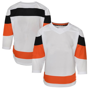 Maillot de hockey sur glace personnalisé, couleur vintage, grande taille, col en V, vêtements de sport, sublimation, broderie sur tissu sergé - Product Image 4