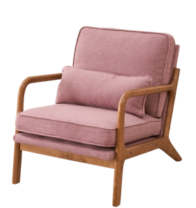 Nordic Scandinavian Upholstered Dining Chair Wooden Armchair <b>Cushioned</b> Eco-Friendly Semicircular for Home Hotel Restaurant - Product Image 1