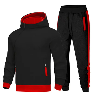 Nouveau design de survêtements de sport pour hommes en gros Survêtements à la mode 100% coton respirant coupe ajustée motif solide pour l'hiver - Product Image 1