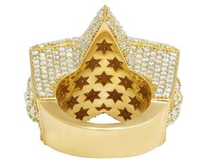 Anillo de moda de estilo Hip Hop con diamantes de moissanita redondos de plata esterlina S925 para hombres - Product Image 5