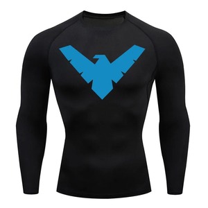 Men's T-<b>shirt</b> <b>Compression</b> <b>Shirt</b> Sun Protection Long Sleeve Second Skin Breathable Rash Guard Sportswear Bodybuilding - Product Image 5