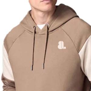 Men New Autumn 100% Cotton Block Hoodie Winter Heavyweight Fleece Embroidered Rhinestone <b>Logo</b> <b>Design</b> Lined Front Solid Pattern - Product Image 6