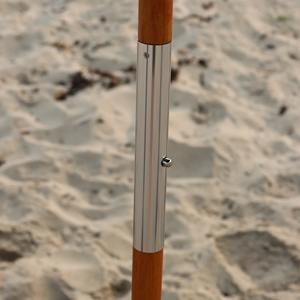 Auvent de soleil de luxe en polycoton rayé de 6,5 pieds pour l'extérieur, abri avec poteau en <span class=keywords><strong>bois</strong></span>, frange 100% coton, cabane de plage avec sac de rangement - Product Image 4