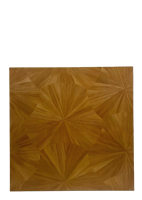 Carrelage en porcelaine de luxe antidérapant à grain de bois sculpté 800x800mm motif soleil levant pour hall d'hôtel et sol de salle à manger