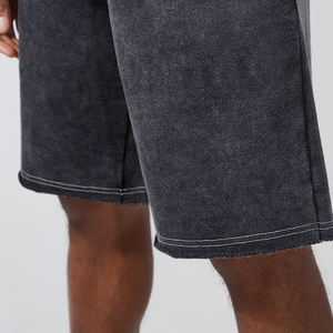 2025 nuevo estilo de ropa de calle, pantalones cortos lavados con ácido para hombres, logotipo personalizado, Material transpirable liso, pantalones cortos lavados con ácido de secado rápido para hombres - Product Image 4