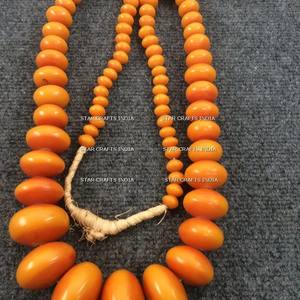 Handmade Women <b>Necklace</b> Resin Big <b>Beads</b> and Leather Cord Statement <b>Chunky</b> Beaded <b>Necklaces</b> Fashion Jewelry - Product Image 4