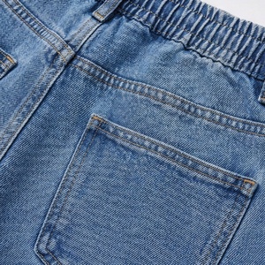 Fashionable Trendy Women High Waist Lace up <b>Trousers</b> Jeans Denim Pants <b>Vintage</b> Wide Leg Straight Premium Fashion Ladies Wear - Product Image 5