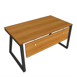 BFTB2006 Trapez Bamboo II 140x80cm Laptop <b>Desk</b> <b>Foldable</b> Computer <b>Desk</b> with Assembled Iron Legs and Drawer for School Use - Product Image 4