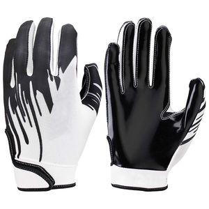 Wholesale Synthetic Leather Silicone Coating Great Grip Anti-Slip Adult Youth <b>Kids</b> American <b>Football</b> Receiver <b>Gloves</b> - Product Image 6