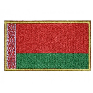Insigne de crête de patch à repasser de drapeau de vieux pays de Biélorussie, patch fait main original brodé de drapeau biélorusse - Product Image 3