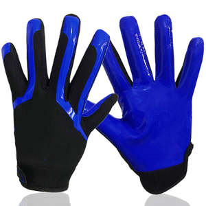 Gants de receveur de football avancés, adhérence collante, respirants, adaptés aux joueurs jeunes et adultes, entraînement, pratique et performance en match - Product Image 1
