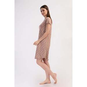 Túnica KADIN LYC VISCON XXL con cuello en V y encaje BIBILALI KISA KOL - TOZPEMBE001 - TOZPEMBE001 - Product Image 2