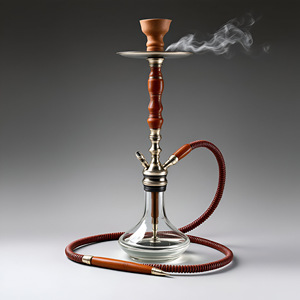 Mejor calidad de acero inoxidable y madera de gran calibre chapado en oro Premium Vial Hookah Set - Product Image 6
