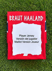 Camiseta de la Selección de Noruega de Haaland, Versión Elite Jacquard del Jugador, Versión Nórdica Vikinga, Ropa de Juego - Product Image 1