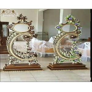 นาฬิกาตั้งโต๊ะทำจากไม้สักสำหรับแต่งวิลล่า,นาฬิกางานฝีมือไม้สักหรูหราตั้งพื้นไม้สักสำหรับตกแต่งวิลล่าหรูหรา - Product Image 1