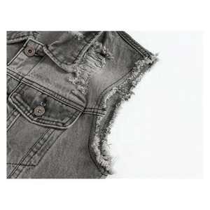 Chaleco Vaquero Transpirable de Moda Urbana para Hombre, Estilo Vintage, Lavado Azul, Sin Mangas, Chaqueta Transpirable con Múltiples Bolsillos, OEM - Product Image 4