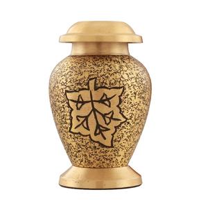 Urnas de cremación de recuerdo de latón de alta calidad con impresiones de patas, urnas funerarias de Metal con acabado de Color dorado y blanco para cenizas humanas - Product Image 2